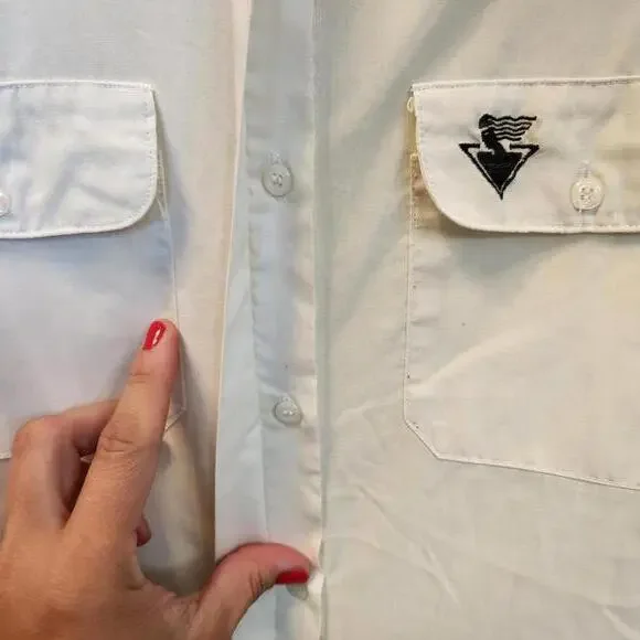 Vintage Diane Von Furstenberg Short Sleeve White Button-Up Shirt - Size 8 - Picture 4 of 8